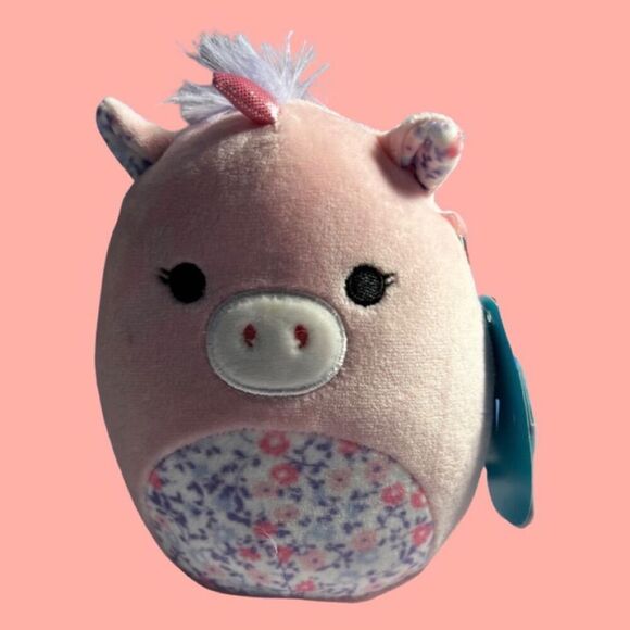 NWT Claires Squishmallow Mikah the Unicorn Floral Print 5" - Picture 1 of 3